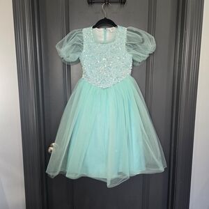 Sparkling Blue Tulle Dress